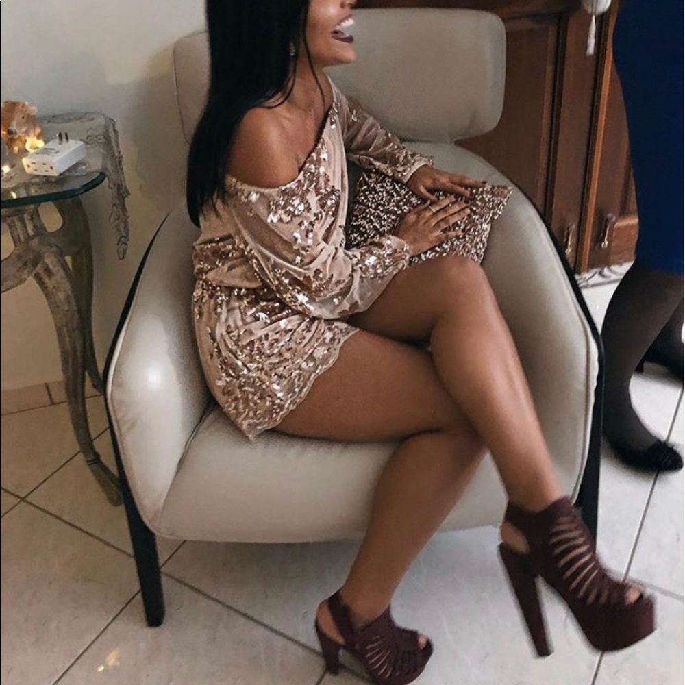 Sparkling Gold beautiful Romper/Jumpsuit